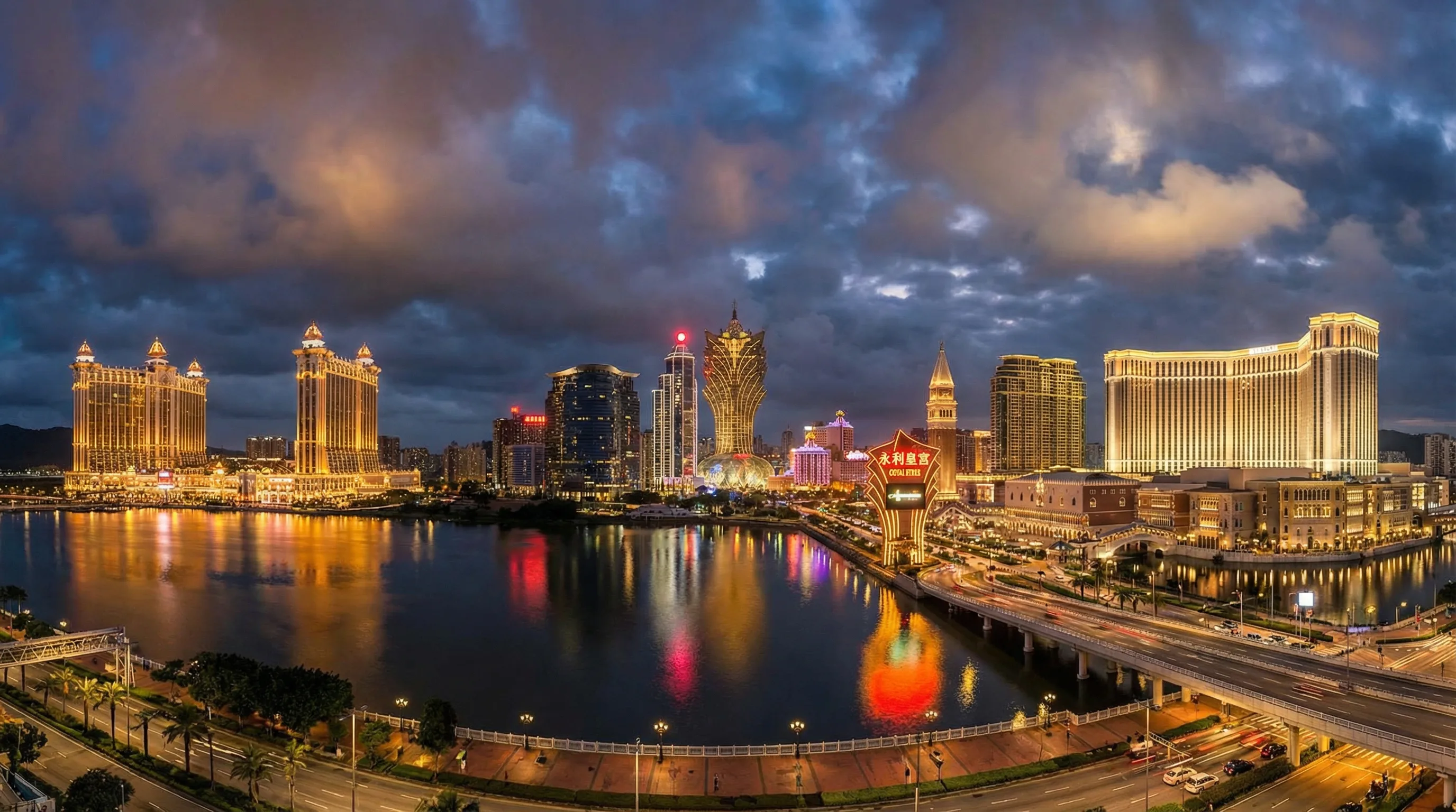 澳门赌场全景夜景